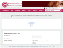 Tablet Screenshot of krankenkassenportal.ch